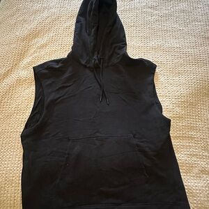Athleta Black Sleeveless Hoodie